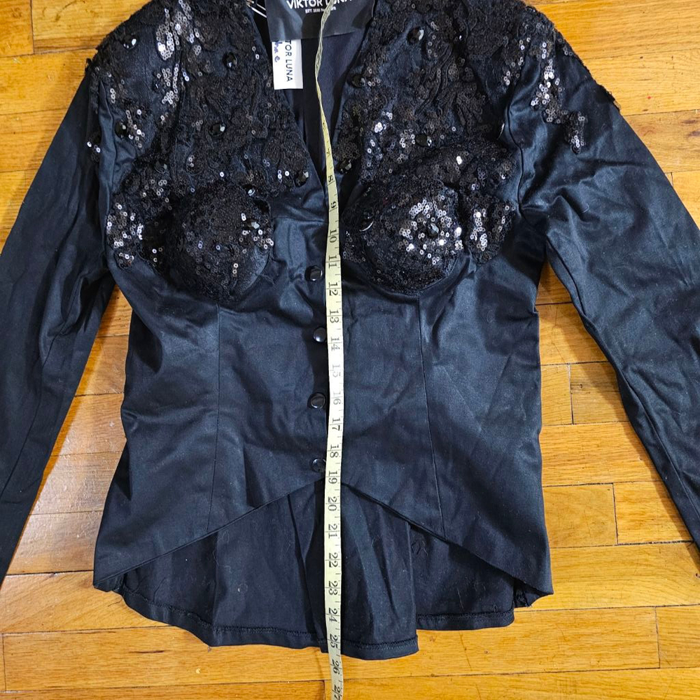 Viktor Luna Black Blazer Women's Size Small - Picture 6 of 13